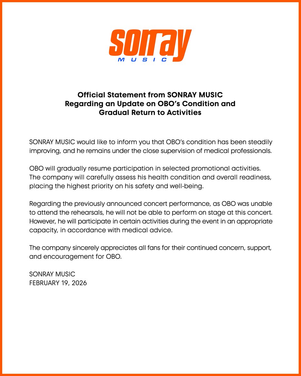 ประกาศจาก SONRAY MUSIC

-

Official Statement from SONRAY MUSIC

#DICE_SONRAY
#SONRAYMUSIC