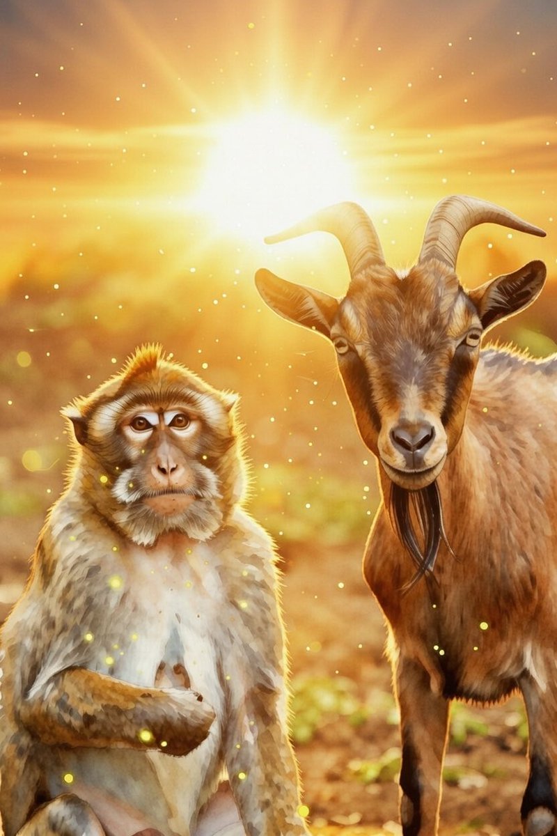 MONKEY 🙈 and GOAT 🐐 2026 

Observe February how it is for you both .  Should be going quite disturbing so far as you are in 7 5 combination.  

Make sure you don’t kill anyone or hit anyone from the anger that 7 5 combo is creating . Make sure you don’t get in trouble with the