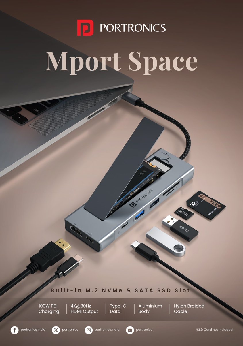 ncnmagazine's tweet image. Portronics Mport Space – Expand More. Store More. Do More.

Click here for more Details :👇🏻
bit.ly/_Portronics_NCN

@Portronics #portronics @ncnmagazine #ncnmagazine #ncnonline #NCN