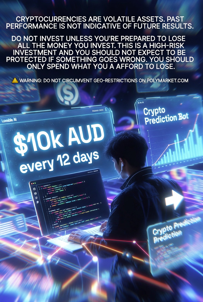 Want to vibe-code a crypto prediction bot that’s printing $10k AUD every 12 days? 

🤖💰  Zero grind. Just describe what you want → Lovable AI builds the full app for you.  I’m already deep in it. Join with my invite:  lovable.dev/invite/EIKJZQ5  
⚠️ Disclaimer: Cryptocurrency