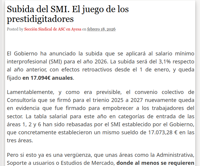 Subida del SMI. El juego de los prestidigitadores 
asc-ayesaat.blogspot.com/2026/02/subida…

<a href="/AyesaNews/">Ayesa</a> #Ayesa #TIC #Ingenieria #Consultoría 

<a href="/ASC_Sevilla/">ASC Sevilla</a>