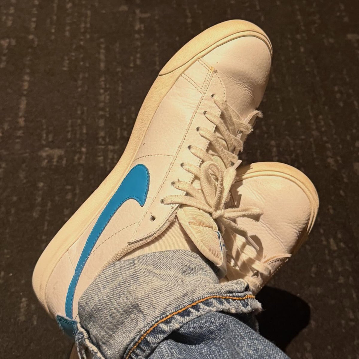 藤原ヒロシ」氏が着用ショットをポスト NIKE BLAZER LOW LEATHER