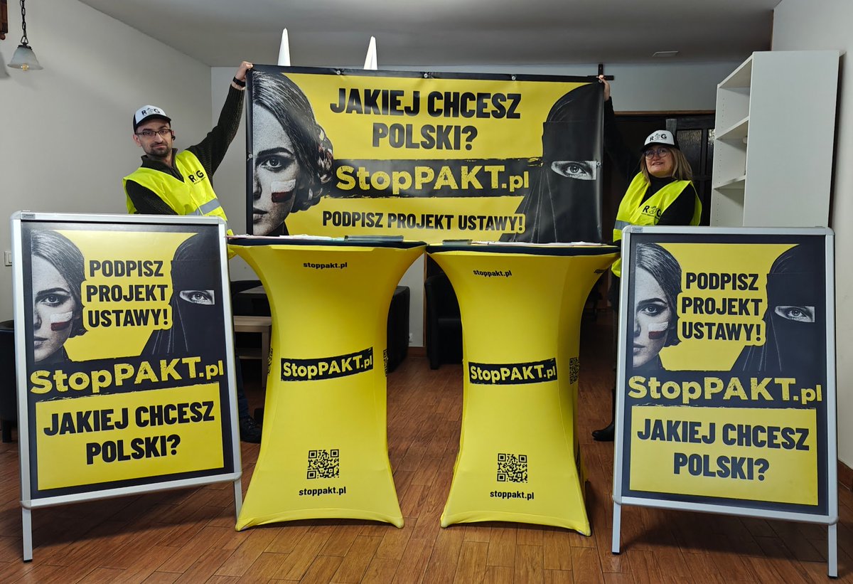 ‼️UWAGA‼️UWAGA‼️

   🟡ZBIERAMY PODPISY🟡
21 lutego (sobota) br. w godz. 11:00 - 15:00 przed Pałacem Prezydenckim w Warszawie (Krakowskie Przedmieście 48/50) będziemy zbierać podpisy pod obywatelską inicjatywą ustawodawczą stoppakt.pl

‼️‼️Z A P R S Z A M Y‼️‼️