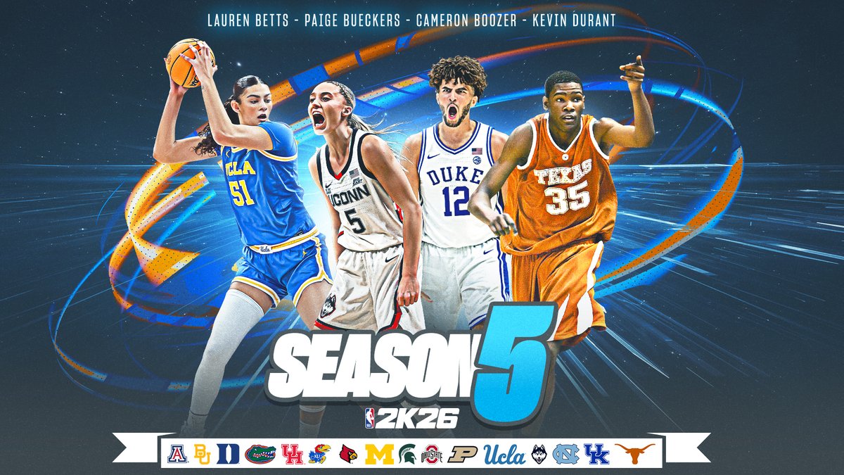 NBA2K_Japan's tweet image. 『#NBA2K26』シーズン5開幕🏀

テーマは「大学バスケットボール」🎓
マイチーム&amp;amp;マイキャリアに
名門16校のコンテンツが登場！
2kgam.es/4c3HEKb

🔥名門校を代表するスター選手たちと対決
🔥推しの大学スタイルで熱意をアピール

伝統の誇りを胸に、新たな伝説を刻もう🫵

#NBA2K #NBA