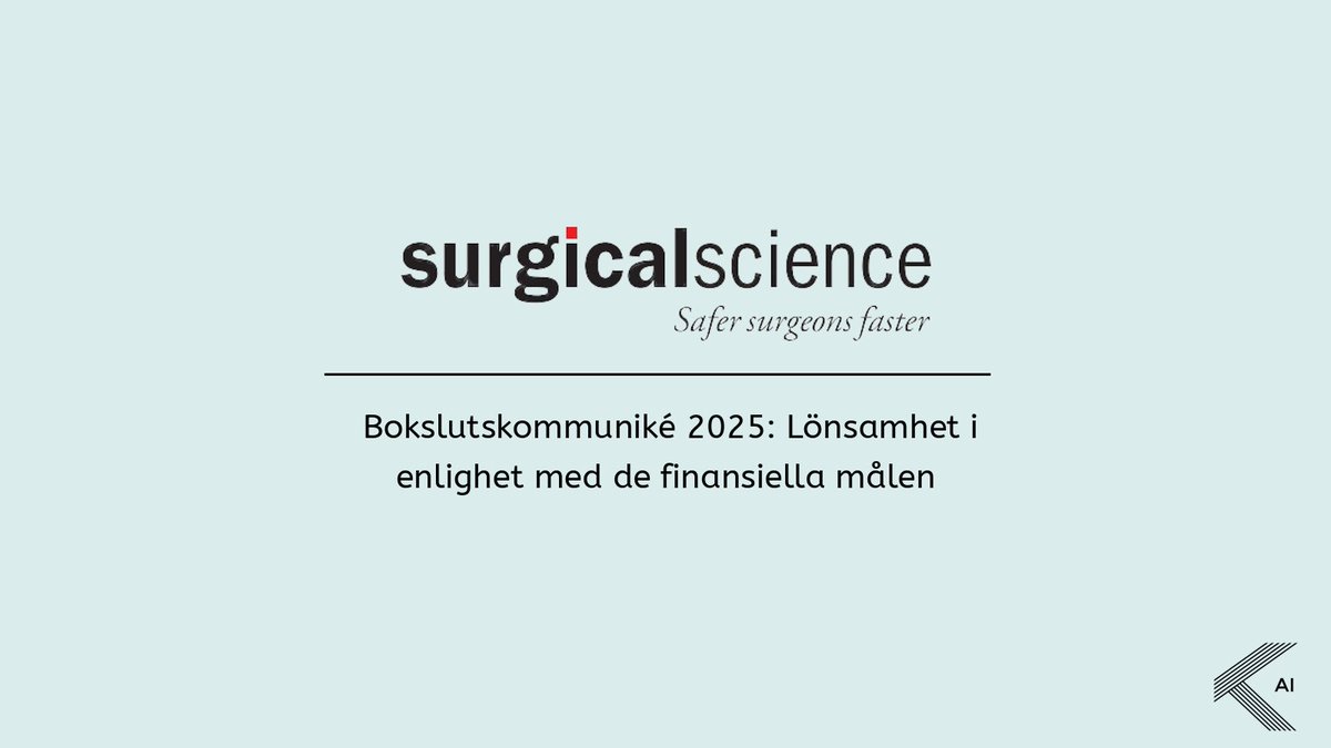 KalqylAI's tweet photo. 1/5
Surgical Science Q4'25:
• Nettoomsättning: 268,9 MSEK (251,5)
• Rörelseresultat: 40,1 MSEK (39,1)
• Nettoresultat: 33,3 MSEK (36,3)
• Kassaflöde från löpande verksamhet: 72,9 MSEK (56,7)
Försäljningen ökade med 7%, och i lokala valutor med 15%.

$SUS https://t.co/RH3G8nKhef