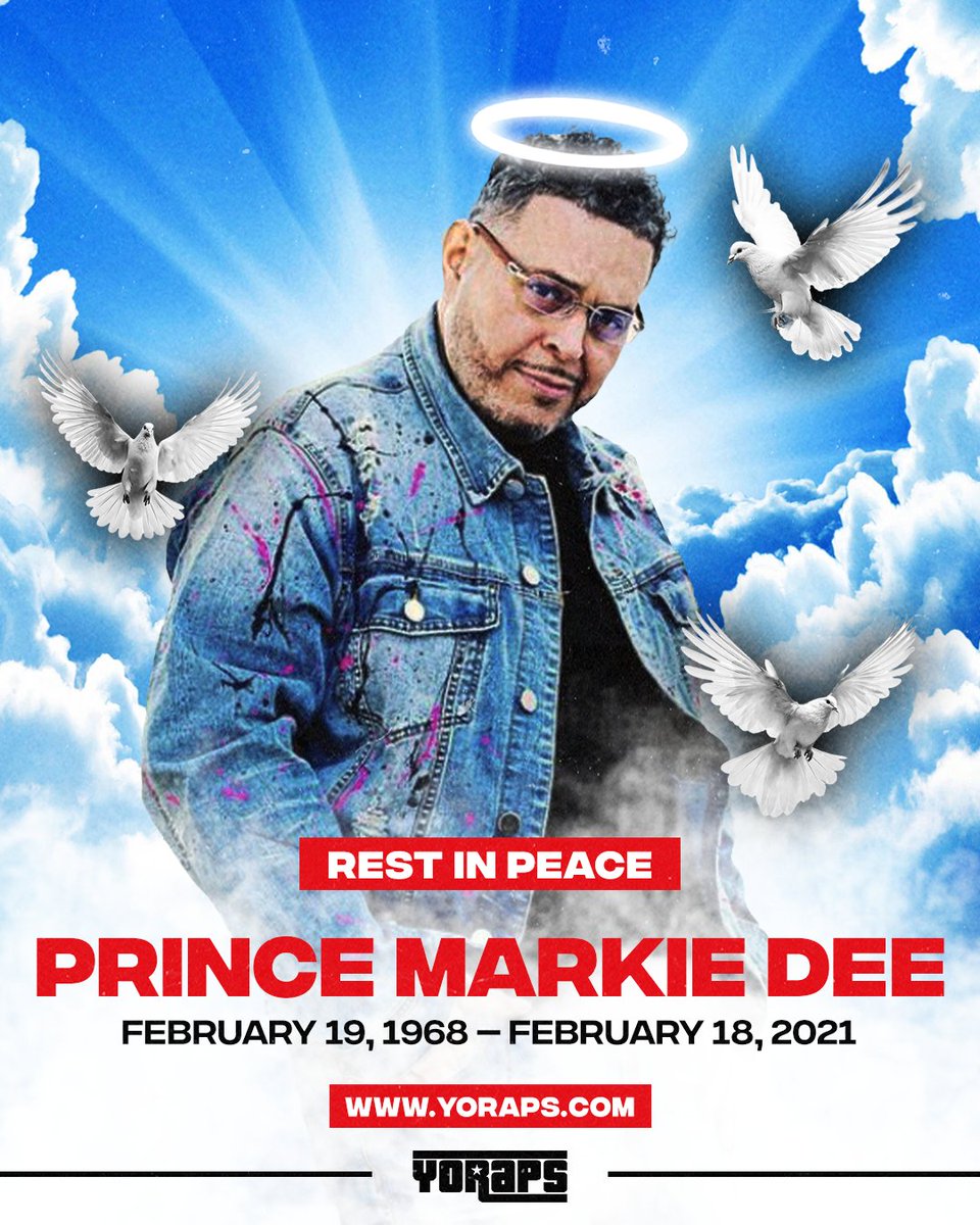 🙏 #RIP: #PrinceMarkieDee (Feb. 19, 1968 – Feb. 18, 2021)

5 year ago today, one of the founding members of the iconic #FatBoys passed away.

May he rest in peace and his legacy continue to be remembered.
--
✅ Yo! Raps: yoraps.com
🚀 Yo! PR: yo-pr.com