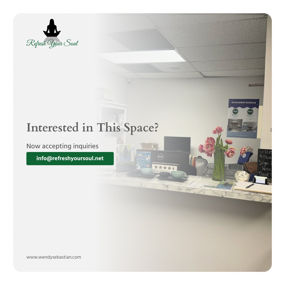 wendywsebby's tweet image. Sacramento LMTs ✨
Treatment room available in our wellness clinic.
Lymphatic or therapeutic focus preferred.
📩info@refreshyoursoul.net
Tag a therapist 👇
#SacramentoMassage #LymphaticMassage #WellnessClinic #MassageTherapistCA #SacramentoWellness #RefreshYourSoul