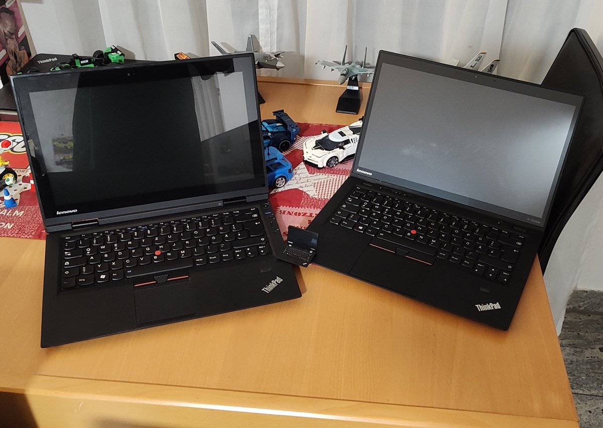 A followup this #ThinkPadThursday on the #ThinkPad X1 - as this week I have the X1 next to the first X1 Carbon. Spot the differences....

Have you used a device out of the X1 line? Which one?

#ThinkLight #LenovoIN
<a href="/Lenovo/">Lenovo</a>