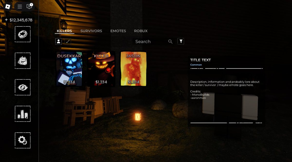 ballsnecrosis's tweet image. About a year ago, me and my friend Mono had concepted an idea for an overhaul of Forsaken's current GUI. These were never shown to the public and were left in the shadows due to not being added, the reason being verbatim; "There is no Soul". Whatever that means. 🧵