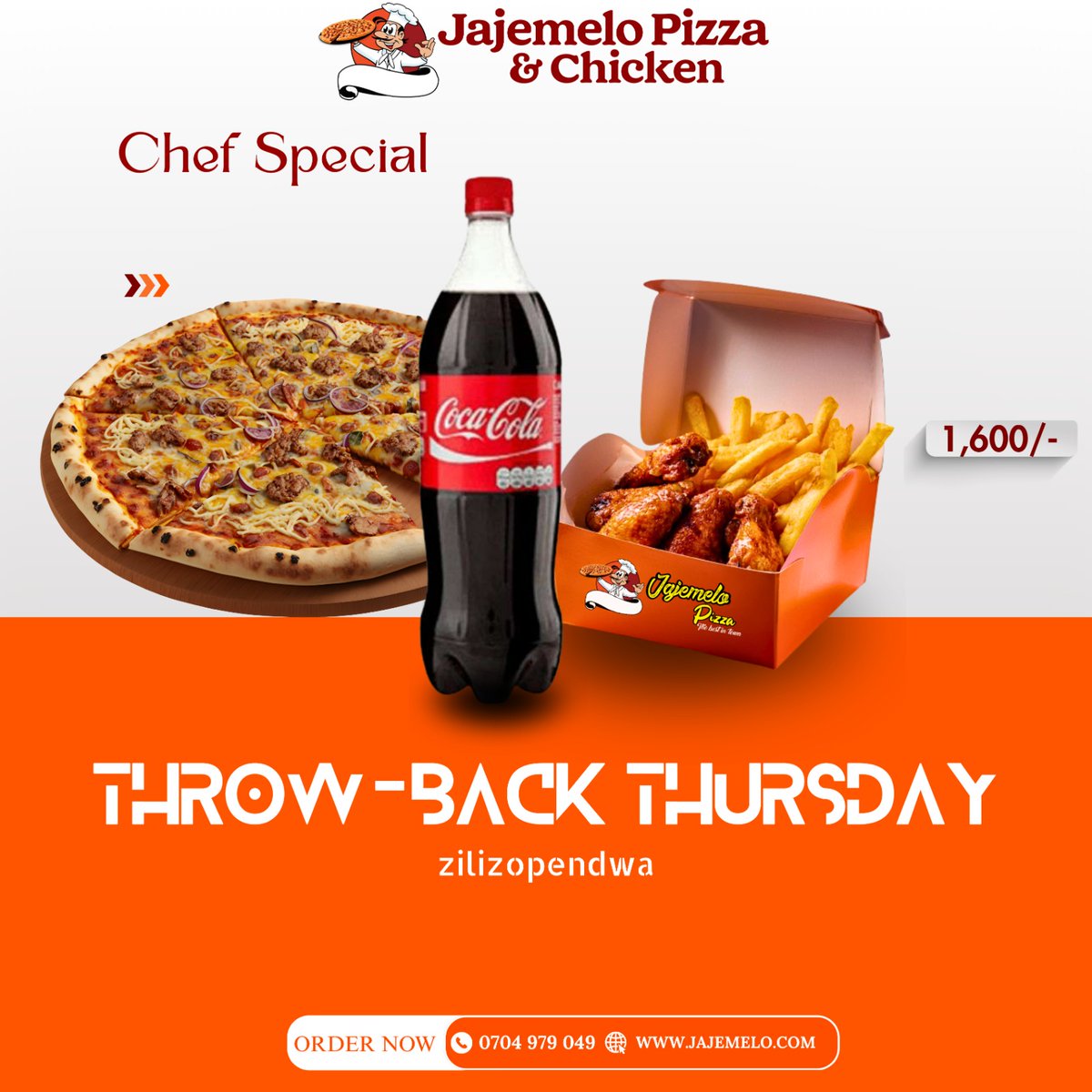 jajemelo's tweet photo. 🔥 Throwback Thursday at Jajemelo Pizza and Chicken🔥
Made in Kenya for Kenyans &amp; the World 🇰🇪

Today’s deals you don’t want to miss:
🍕🍗 Pizza, Chicken, Fries &amp; Soda — Ksh 1,600
🥨🍟 Chicken Nuggets, Fries &amp; Soda — Ksh 650
🍔🥤 Double Burger + 2 Milkshakes — Ksh 999 https://t.co/Ho0HirqrX7