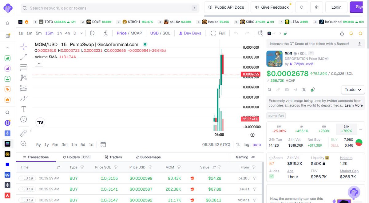 sentguard's tweet image. $MOM's chart is disgusting in the best way,

Consolidation phase almost over and you can feel the coil tightening.

Big wallets have been accumulating for weeks while retail sleeps.

This isn't hopium, just pattern recognition.

We're going way higher from here.