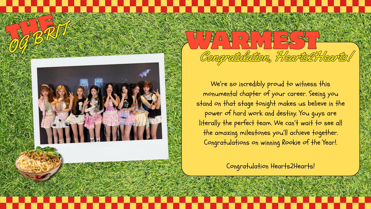 So incredibly proud to see you guys holding that Hanteo trophy tonight! Can’t wait to see you on even bigger stages with louder cheers! Congrats on being the best Rookies, Hearts2Hearts!