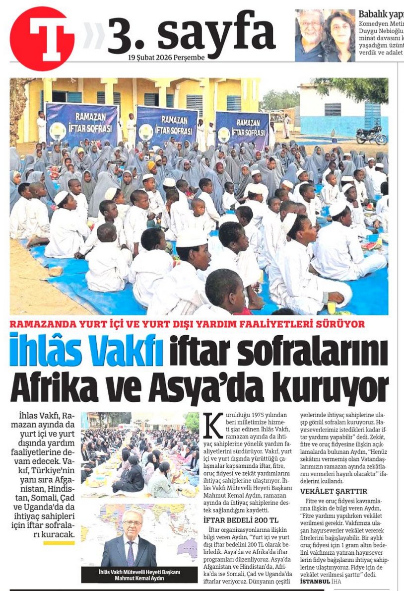 Epstein'in suç ortağı Ghislaine Maxwell'a “Daha yaramaz (naughtier) olmak için senden daha çok şey öğrenmem gerek” diye yazan Mücahit Ören'in vakfı değil mi bu? Vay arkadaş... Bu arada, Ören'in sahibi olduğu holdingin adı İhlas. "Saflaştırma-arıtma" anlamına geliyor.