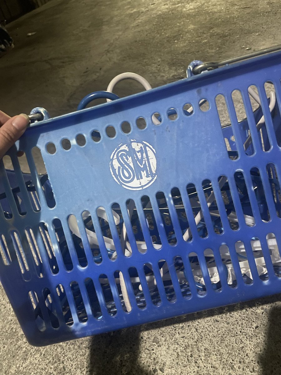 Mythical items in our house. 
SM basket we use to put hangers in. 
Ewan ko how we got one pero natuwa naman ako hahahaha.