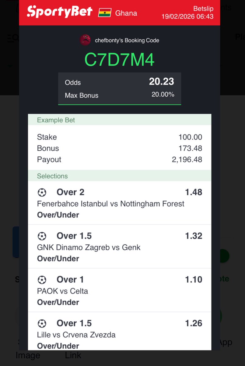 Hot 20 odds for today Thursday ✅✅✅

Congrats to you in advance. Repost 🔁❤️