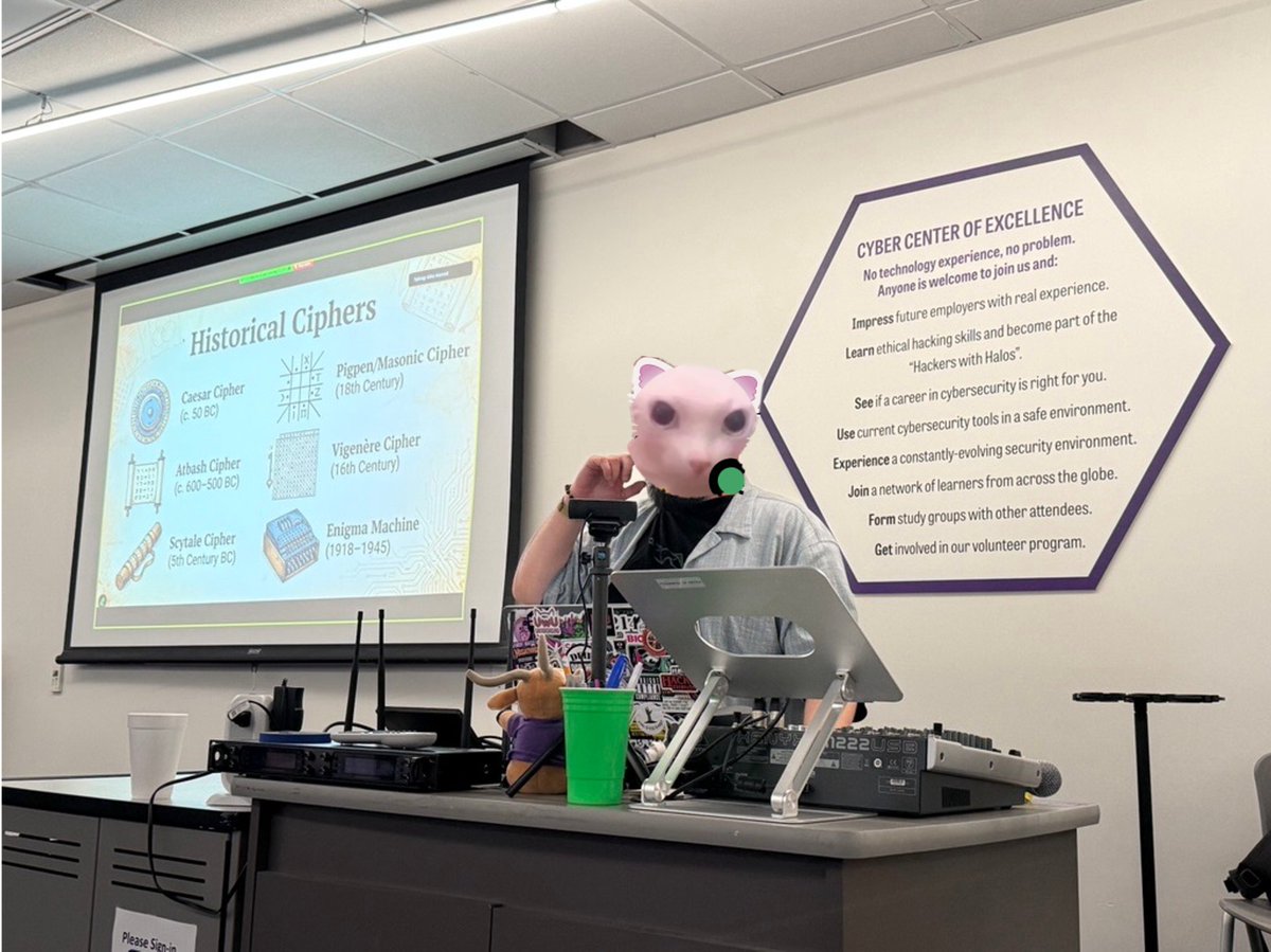 CroodSolutions's tweet photo. Special thanks to @NotNordgaren for serving as a guest instructor at #TISU, delivering what is no doubt the best Intro to Cryptography, I have ever seen personally.  

Did you miss our Threat Intelligence Support Unit training tonight?  If so, I guess you will never learn about the Bingus cypher.