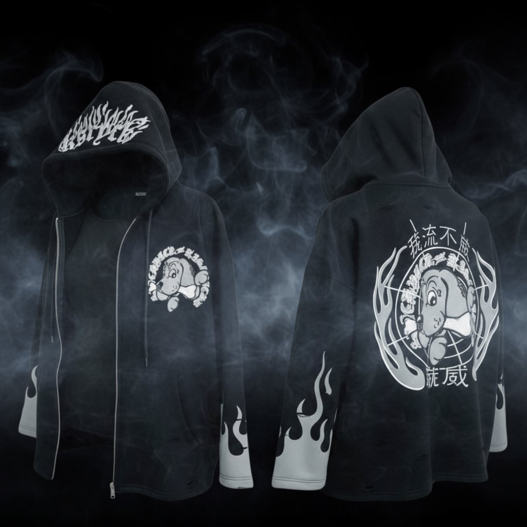 火の輪 蹴威パーカー」 KRY原宿竹下通り店 🖤🦴好評販売中