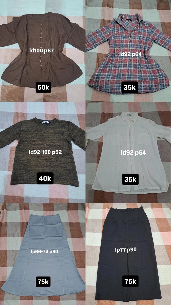 cutjeu's tweet photo. [WTS / PRELOVED]

​aku lagi beresin lemari nihh 🧥✨ kondisi masih oke banget, harga start 7k aja.

​📍 malang, jatim (cod/gosend)
🛍️ detail ukuran (LD/P) &amp; jenis bahan udah ada di foto yaa!
📩 minat atau mau tanya detail? langsung DM aja! https://t.co/to2qTXe1rI
