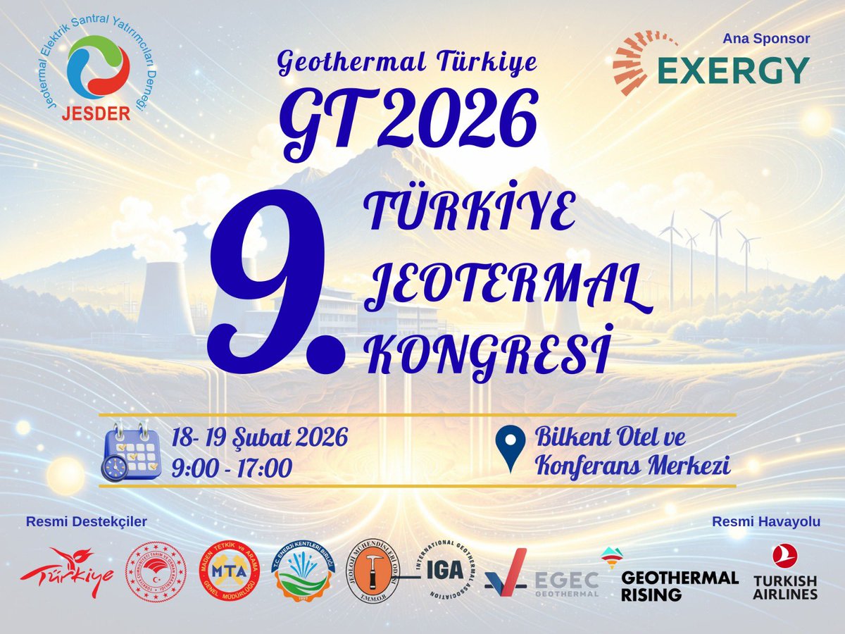 GT2026 Türkiye Jeotermal Kongresinin 2.günü başladı.
Canlı yayın ile youtube kanalından izleyebilirsiniz.#enerji #gt2026 #jesder

lnkd.in/d9M5bs3F