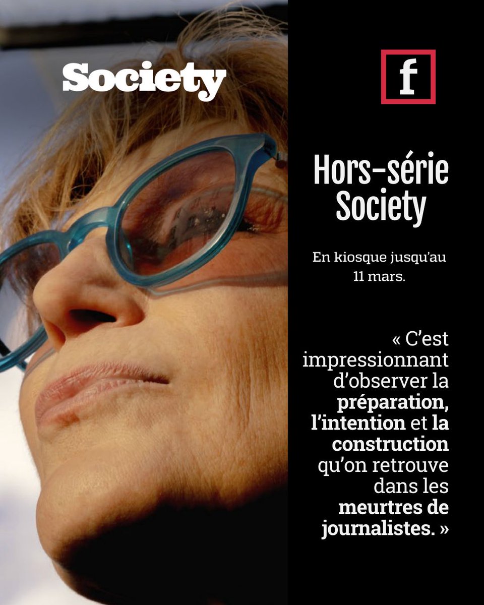 🔴 “Les tueurs de journalistes doivent avoir peur” 
Retrouvez l’interview complète d’<a href="/AgnesCallamard/">Agnes Callamard</a> dans le hors-série inédit de <a href="/SocietyOfficiel/">Society et Society+</a>, en kiosque jusqu’au 11 mars.