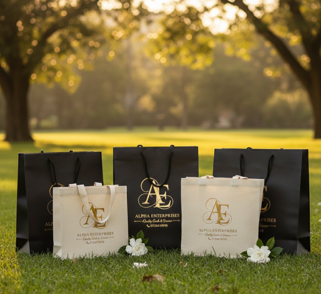 OolaGraphics's tweet image. Gift &amp;amp; Packaging Bags from Ksh 40/-  
✔️ Stylish, durable &amp;amp; eco-friendly  
✔️ Plain or branded  
We supply: Gift Bags, Khaki, Tote, Jute, Food &amp;amp; Non-woven Bags, Gift Boxes + Branding.  
📍 Bungoma Town | 📞 0112216151  
#kenyantiktok #brandedshoppingbags #goviral #trending