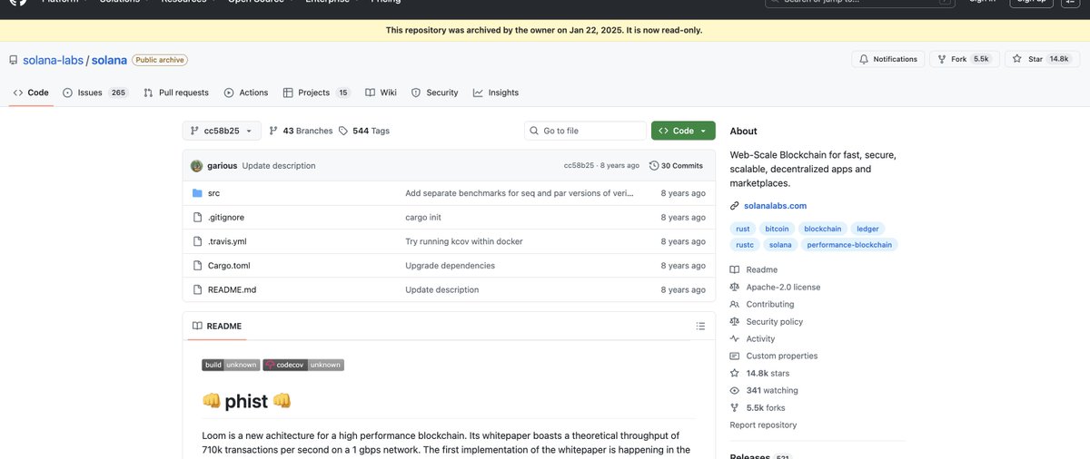 NostaIgicGareth's tweet photo. since Solana lore is running, everyone thought "Loom" was the "OG Solana"

in fact, it was not, you can see from this github pr "rename the project" - they changed it from "phist" to "silk" meaning "Phist" was the original name for solana.

Link to the github and change are below:

https://t.co/dZnn0Hc863

https://t.co/mTw9X8oGjx

Launching  - 👊phist👊directing the fees to the "Garious" github, will email him too. 

paying dex at 20k - CA & X comm below.