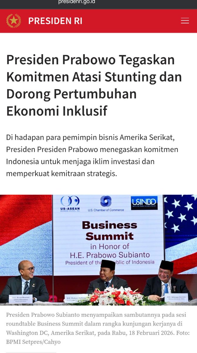 Presiden Republik Indonesia Prabowo Subianto menegaskan komitmen pemerintahannya dalam mempercepat pembangunan sumber daya manusia, mengatasi stunting, serta memperkuat pertumbuhan ekonomi inklusif.

share.google/X1SVylceMn53Mr…