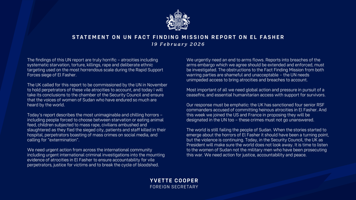 Foreign, Commonwealth & Development Office tweet media