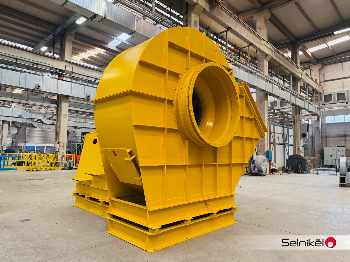 Selnikelcom's tweet photo. Upon successful completion of manufacturing, our 208.000 m3/h, 315 kW capacity radial fan is ready to be transported to operate at insulation industry.

For more information:
https://t.co/xScTP1h80N
 
#selnikel #fan #industrialfan #radialfan https://t.co/rmA9KGWFXH