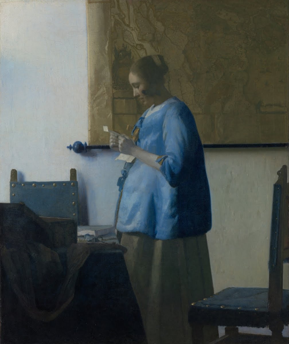 Los pintores del silencio: Hammershøi y Vermeer

Interior con mujer leyendo, de Vilhelm Hammershøi (1911, <a href="/NatMus_SWE/">Nationalmuseum SWE</a>).

Mujer leyendo una carta, Jan Vermeer (1663-64, <a href="/rijksmuseum/">Rijksmuseum</a>)