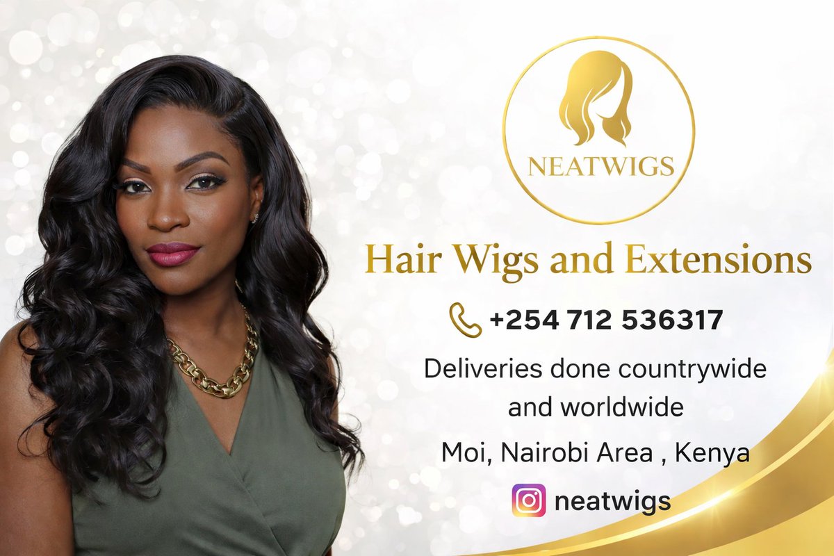 ✨ Elevate Your Look with Premium Hair Wigs &amp; Extensions! 💁🏾‍♀️👑
Quality. Class. Confidence.
We deliver countrywide 🇰🇪 and worldwide 🌍
📍 Moi, Nairobi Area, Kenya
📞 +254712536317
📸 Instagram: <a href="/neatwigs/">neatwigs</a>
#NEATWIGS #HairGoals #WigsKenya #NairobiBusiness #LuxuryHair