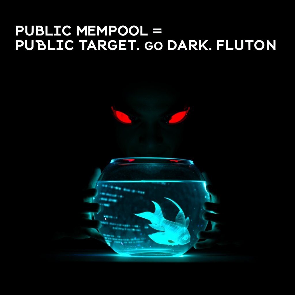🐟 Public mempool = public target.

You're like a fish in an aquarium. Everyone can see your every move.

Fluton turns off the lights. Go dark.

GO DARK.

#Fluton #Mempool #Privacy #DeFi

<a href="/FlutonIO/">Fluton</a>