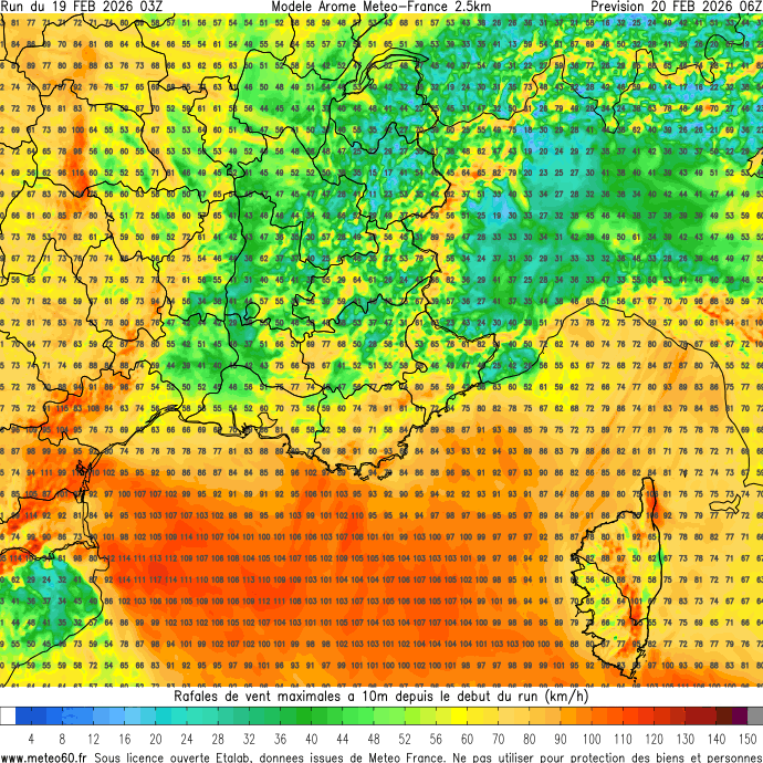 meteo60's tweet image. La tempête #Pedro apporte de fortes rafales de vent ce jeudi de la façade Atlantique à la Méditerranée. C'est sur le #Roussillon et la #Corse que les rafales les plus fortes sont attendues d'ici demain matin. 
Carte : meteo60.fr