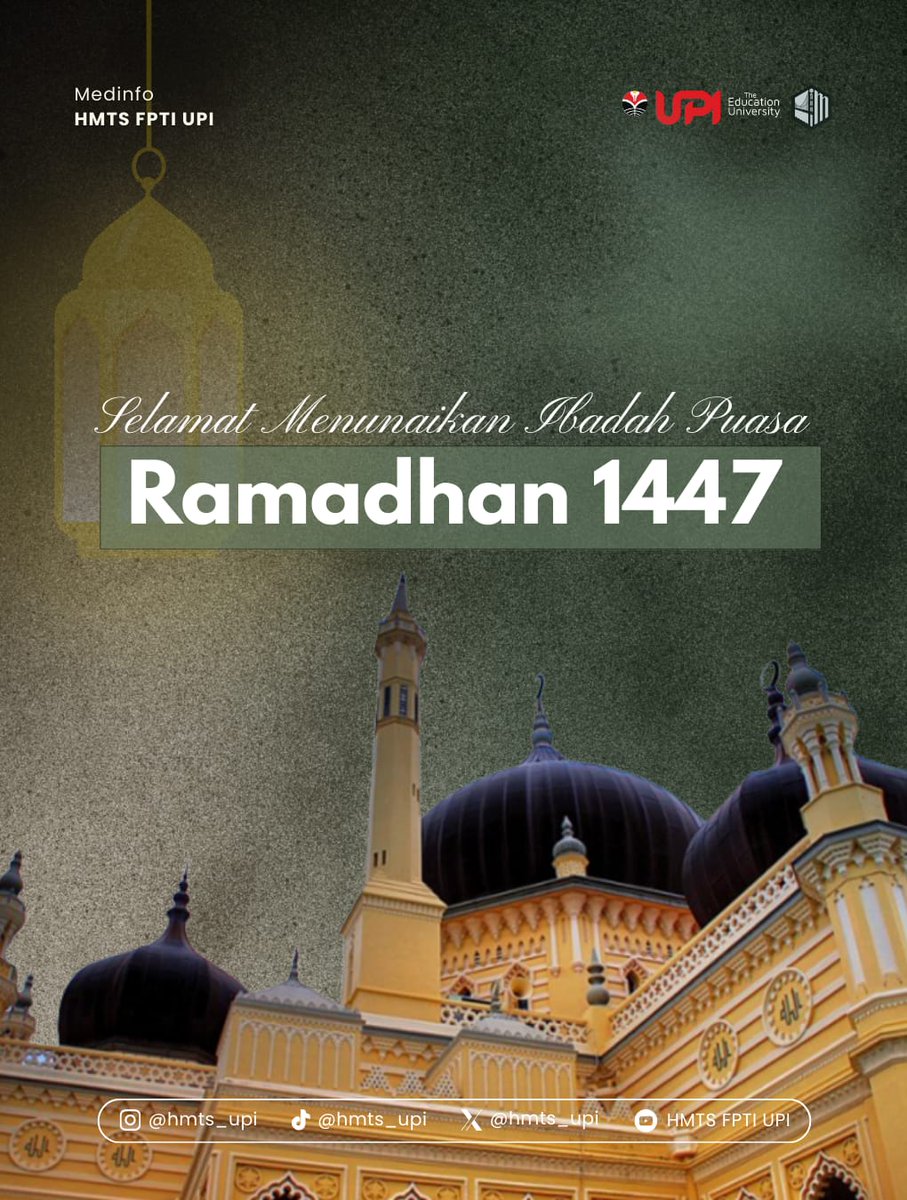 hmts_upi's tweet photo. [RAMADHAN 1447]

A Thread

Hallo  Civilians!

Bagi umat Muslim puasa Ramadhan adalah ibadah menahan diri dari makan, minum, dan segala hal yang membatalkan puasa sejak terbit fajar hingga terbenam matahari, disertai dengan niat karena Allah SWT. https://t.co/pDpLF9KtMZ