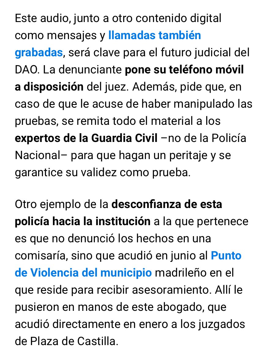 ignaciadepano's tweet image. La víctima del violador DAO no se fía de la Policía, siéndolo ella misma y prefiere ponerse en manos de la Guardia Civil.