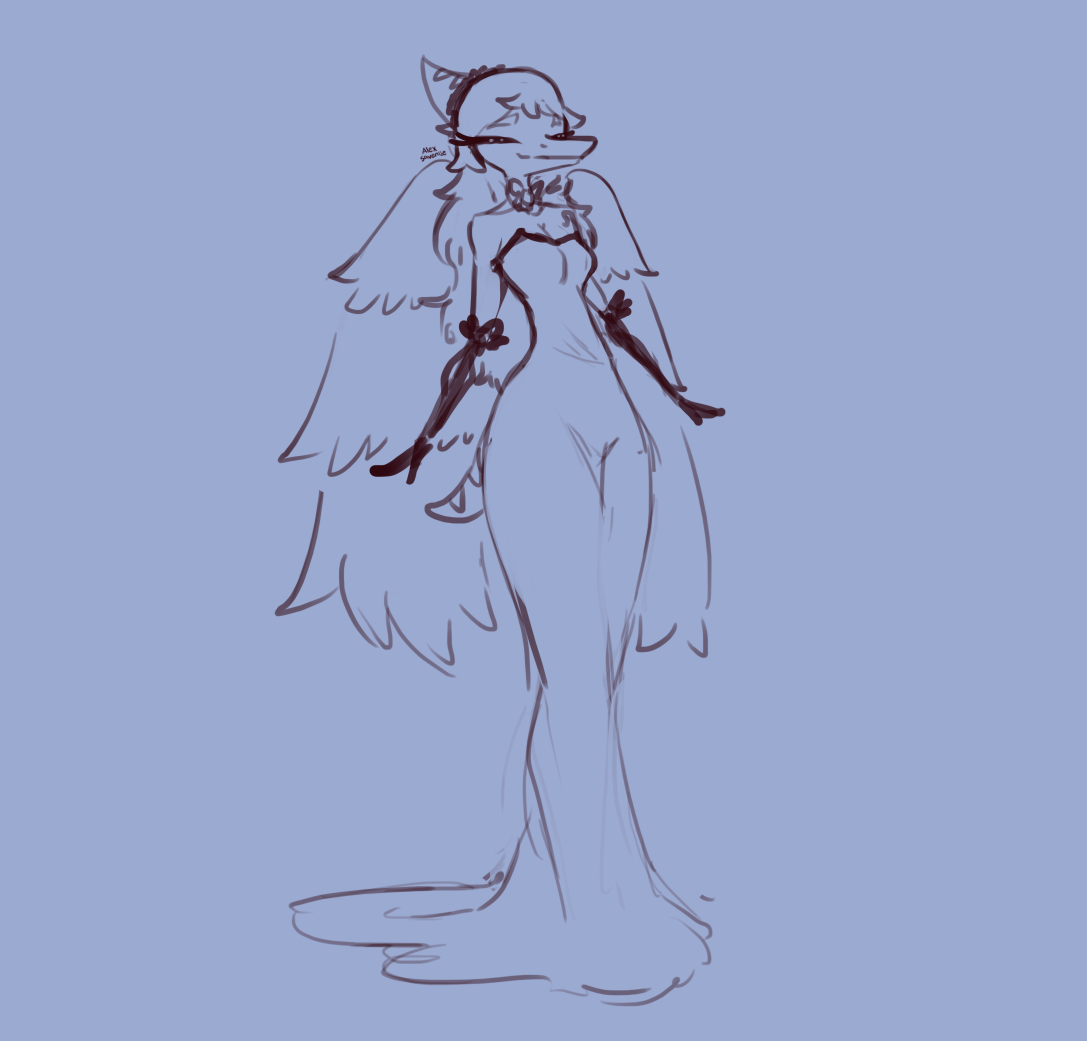 Fang with wedding dress
#Snootgameart #GoodbyeVolcanoHigh #digitalart