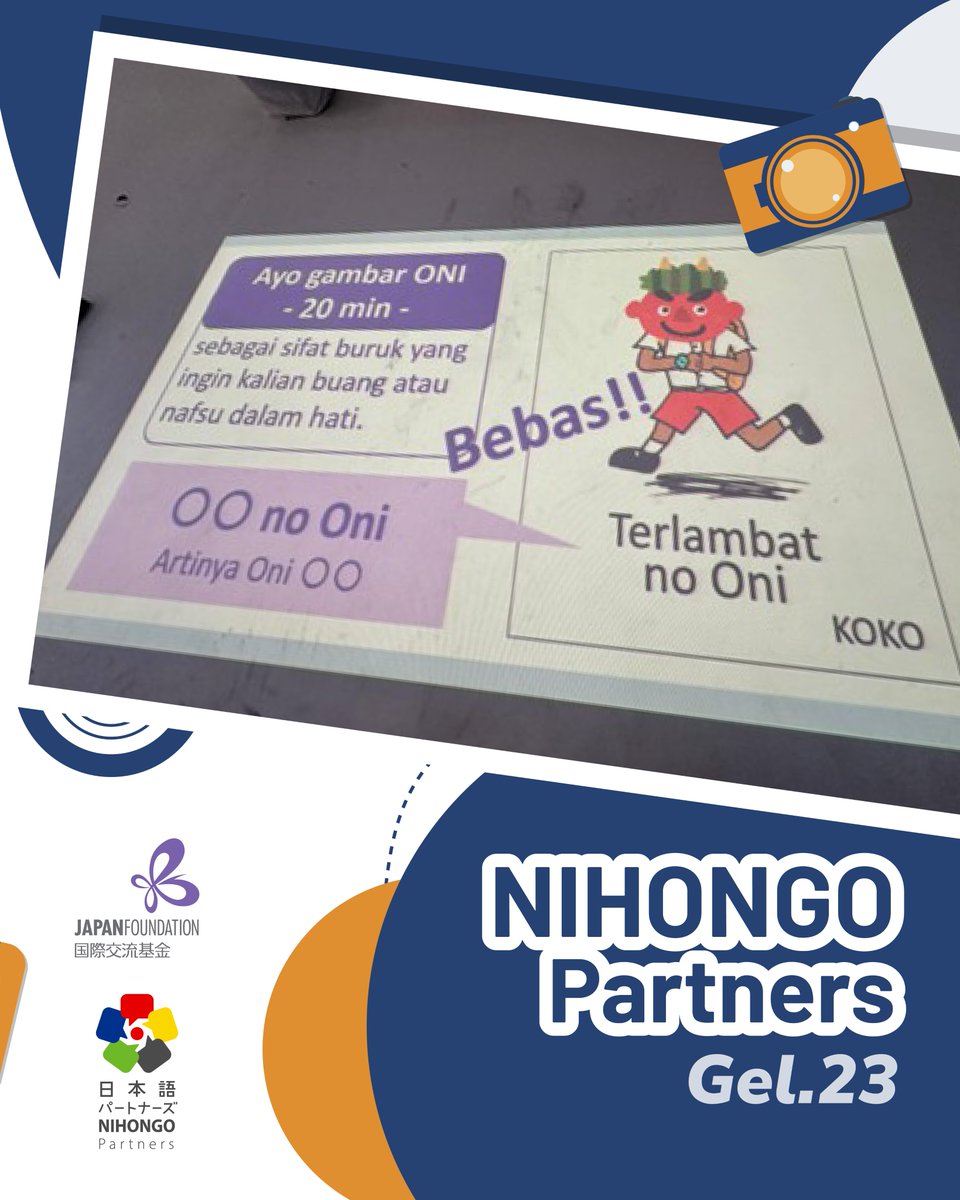 JF_Jakarta's tweet photo. Halo, Sahabat JF!

Masih dari NIHONGO Partners asal Jawa Barat, kali ini ceritanya berasal dari SMAN 1 Cianjur dan SMAN 1 Mande.

Yuk, simak cerita selengkapnya di akun Instagram @jf_jakarta~

#jfjakarta
#NIHONGOPartners https://t.co/BmdSLK6UNB