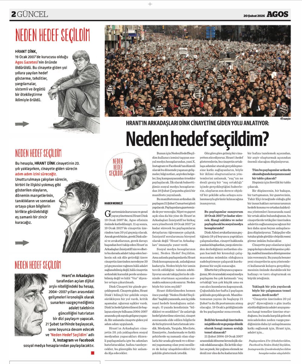 Agos’ta bu hafta… #NedenHedefSeçildim