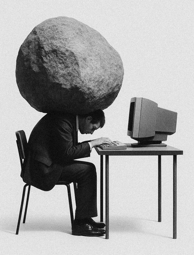 Plazalarda çalışan modern insan.