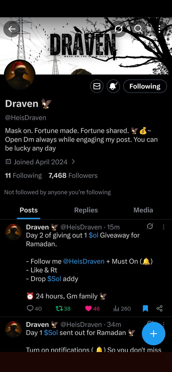 LedgerX920's tweet photo. @HeisDraven Done ser I never won yet 
9hz8uidvsAaeUcrznpf6N2fMx4wrXPDHytskp6KVCcb1 https://t.co/tN8yla12OE