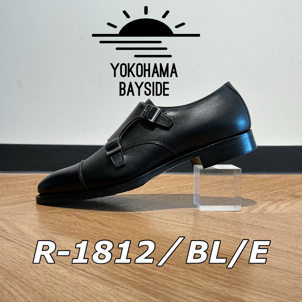 入荷情報】 ○R-1812/BL/E 23.5cm~27.0cm 撥水レザーを使用したダブル