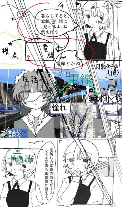 nzawasaji777's tweet photo. 電線が五線譜に見えること
照らされるリストカットが微分音に聴こえること https://t.co/t9lp030b1u