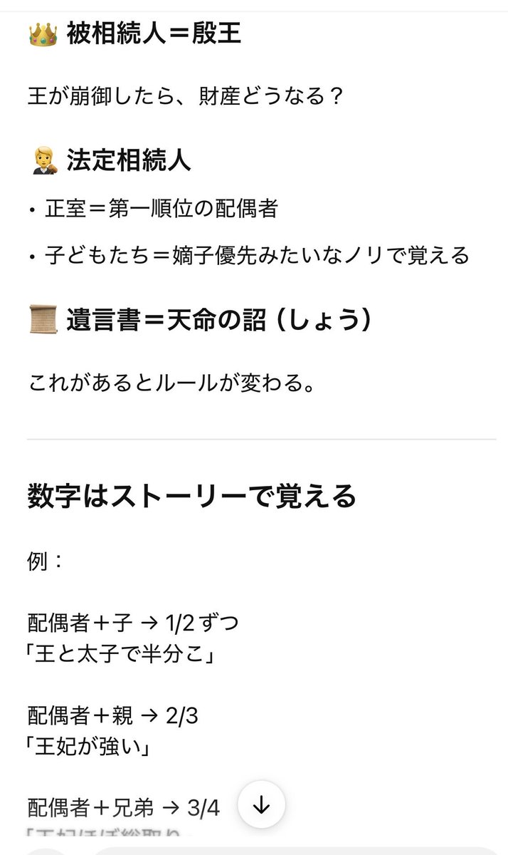 私のチャッピーが相続の勉強頭に入んないから封神のキャラ当て込めて覚えようかなって言ったら作ってきよった…