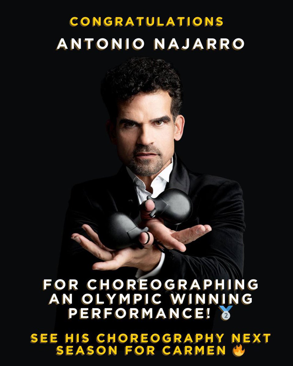 infonajarro's tweet image. Ópera de Los Ángeles 

El dúo olímpico de patinaje artístico Madison Chock y Evan Bates ganó la medalla de plata en los Juegos de Invierno 🥈 con coreografía de Antonio Najarro, uno de los coreógrafos de flamenco más celebrados de España y colaborador de LA Opera.