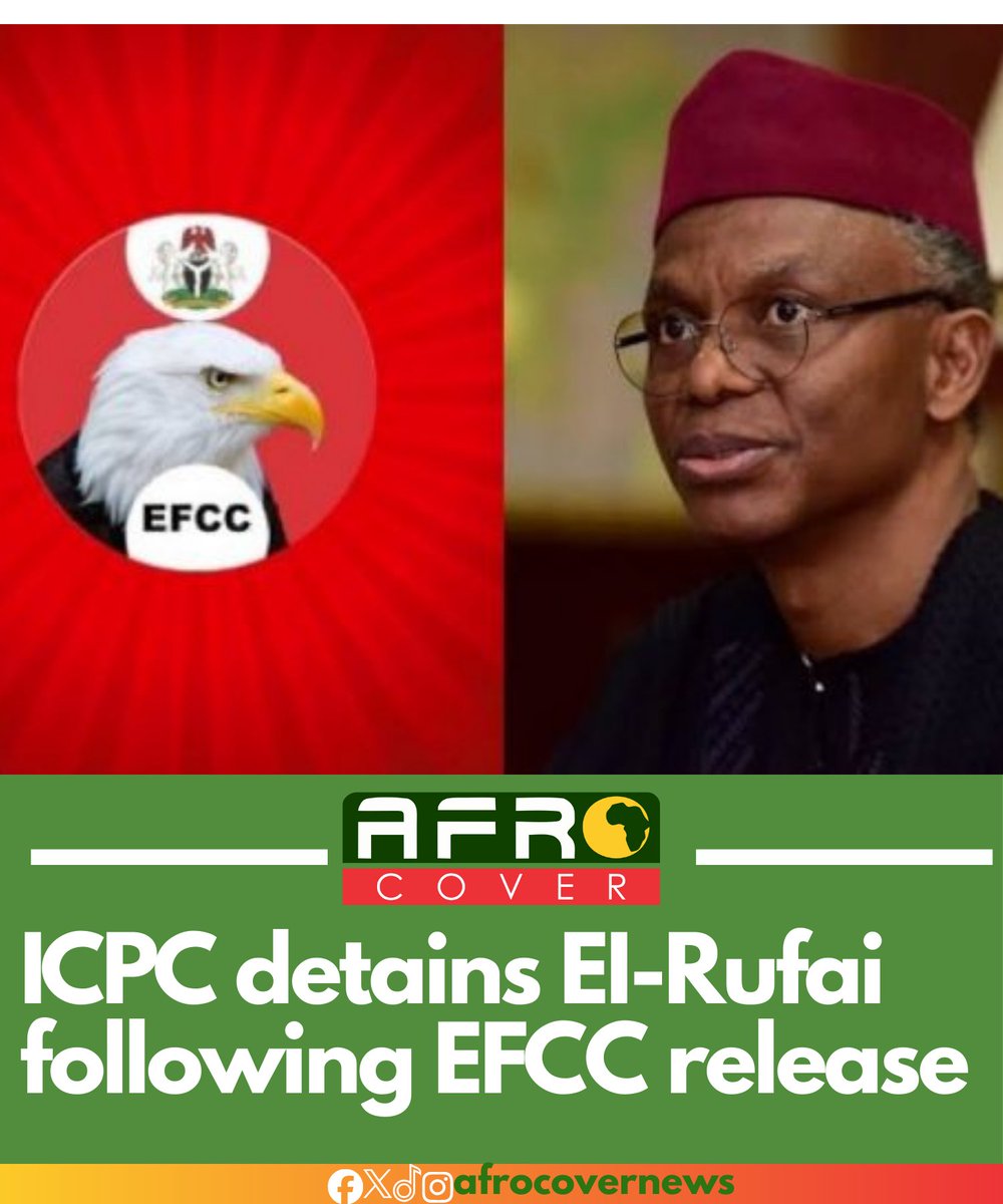 The Nigerian Independent Corrupt Practices and Other Related Offences (ICPC) has announced the detention of former Kaduna Governor Mallam Nasir El-Rufai.