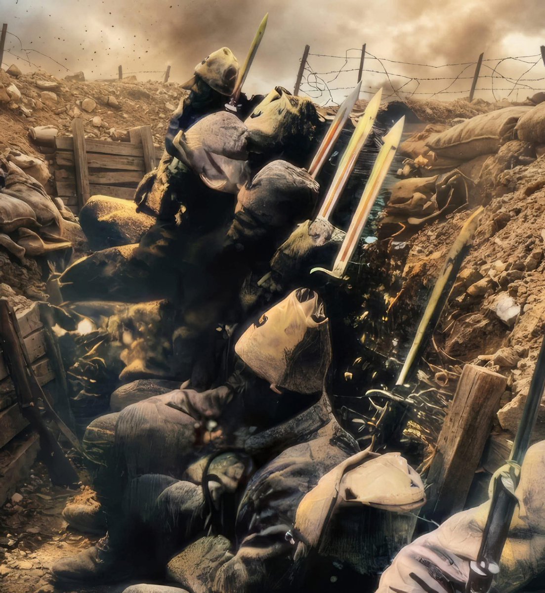 110 sene evvel, Çanakkale siperlerinde yazılmış bir mektup:

“Benim güzel kızım, bugün 14 Temmuz, Ramazan’ın ikinci günü.
Şeyhülislam, ‘Oruç tutmayabilirsiniz’ diye fetva yayınladı.
Ama benim içim rahat etmedi; oruca niyetlendim.
Sahur vakti çalıların arasında iki kök çiriş