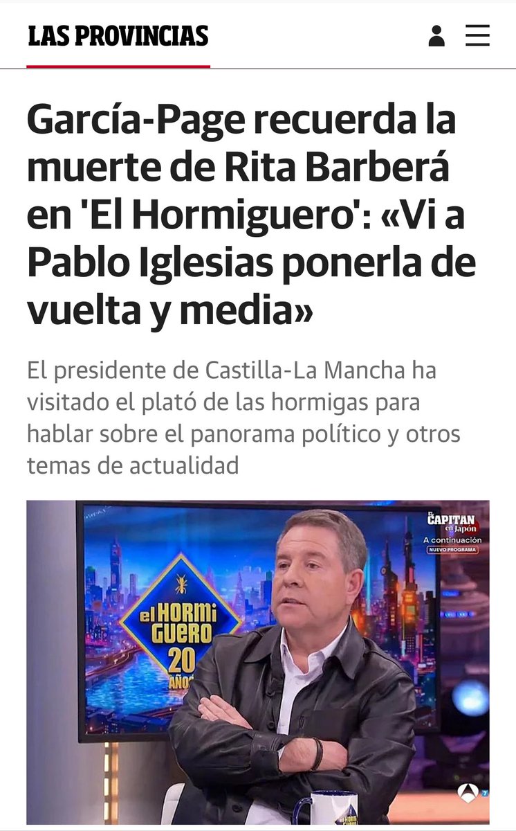 -No hay huevos a decir en El Hormiguero que algo tuvo que ver Pablo Iglesias con la muerte de Rita Barberá

-Sujétame el cubata (y el carnet del PSOE)