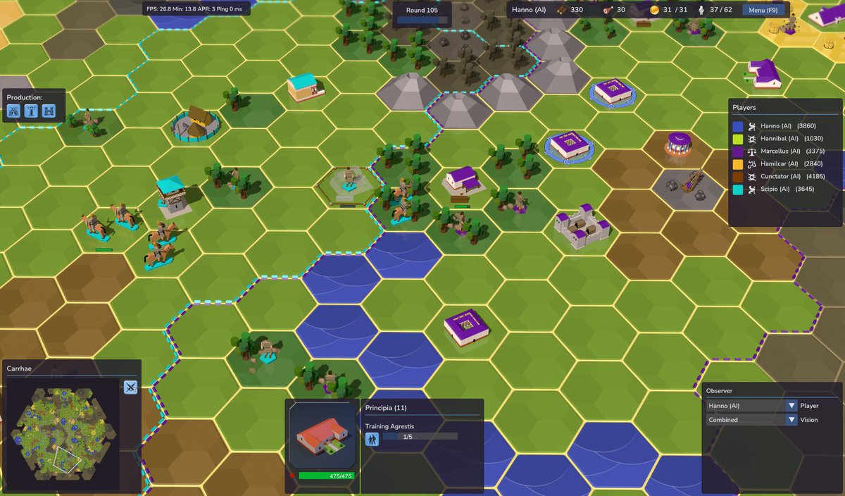 New UI layout integrating the minimap. #Esports #indiegame #indiedev #thursdaymotivation #solodev