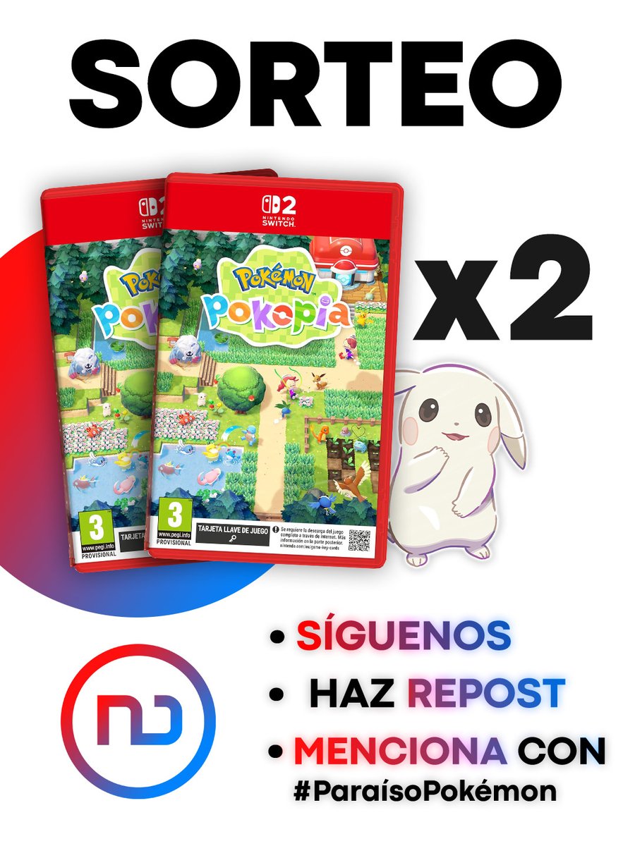 🍎 ¡SORTEO de 2 POKÉMON POKOPIA! 🍎

✅ Sigue a <a href="/Nintenduo/">Nintendúo</a>
✅ Haz Repost a este Post
✅ Responde este post mencionando a dos amigos con el hashtag #ParaísoPokémon diciendo qué harías con ellos en el juego

¡Mucha suerte a todos!