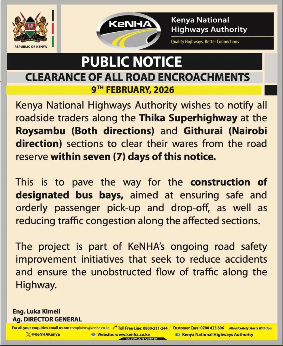 I’ve seen claims that Githurai traders were given notice by KeNHA and therefore “deserve” what they are facing today.

But a notice is not a plan. And warning people is not the same as protecting them.

Responsible governance means identifying a viable alternative, preparing it,
